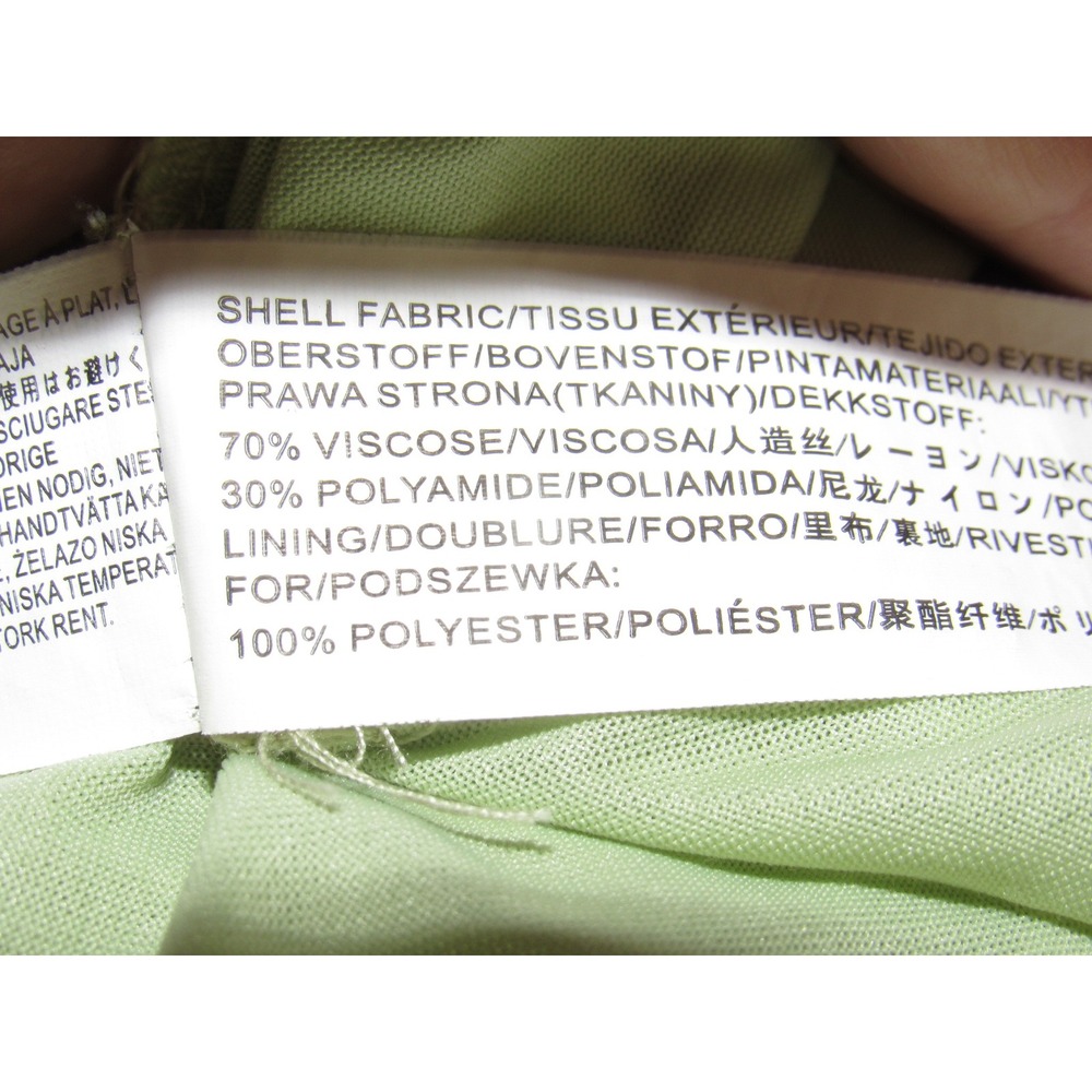 Moon River Sage Green Tie Dye Smocked Tiered Midi Dress Large Flutter Sleeve - Picture 8 of 8